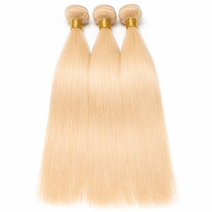 Blonde Straight Human Hair Bundle Set