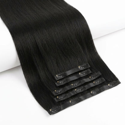 Jet Black Seamless Clip-ins