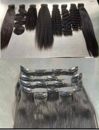 Super Virgin Seamless Clip-In Hair Extensions - Loose Deep Wave